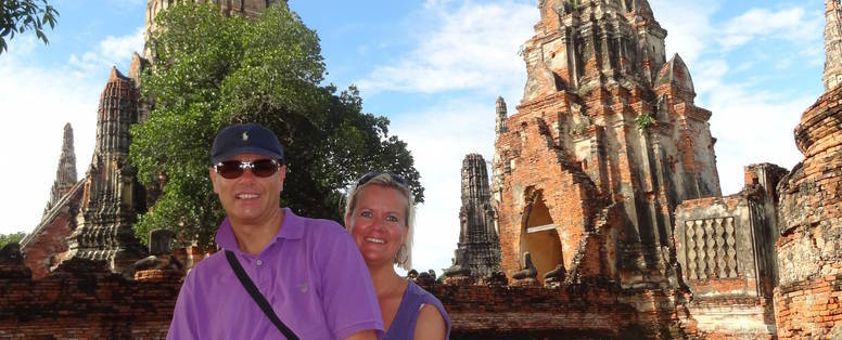 Anja Reiss, huwelijksreis Ayuthaya, Thailand