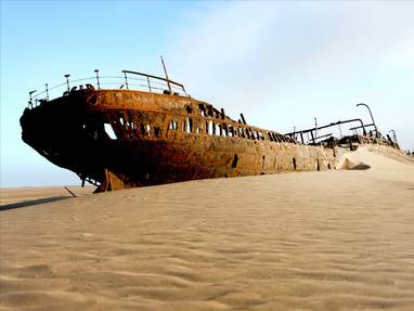 scheepswrak in Skeleton Coast NP