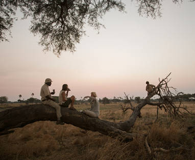 Pauze tijdens wandelsafari in het ongerepte Katavi NP