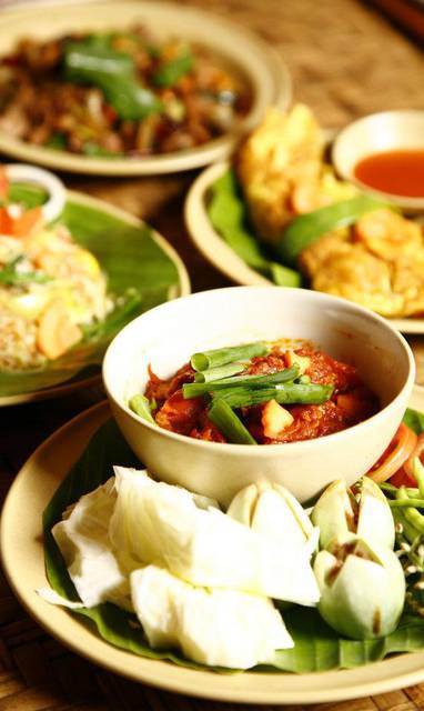 Traditionele Thaise gerechten bij Lisu Lodge nabij Chiang Mai