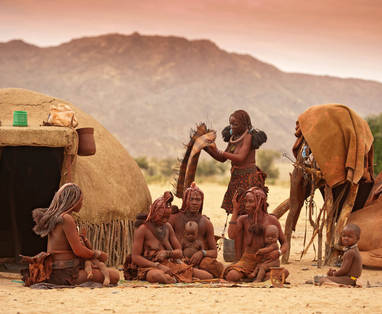 Himba familie in Kaokoland