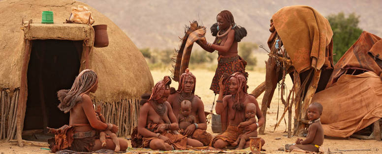 Himba familie in Kaokoland