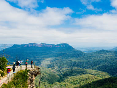 uitkijkpunt bij de Blue Mountains 