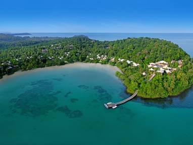 Luchtfoto van Soneva Kiri op Koh Kood