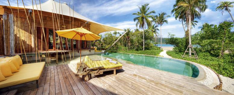 Zwembad villa bij Soneva Kiri op Koh Kood