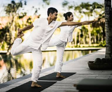 Yoga bij Phum Baitang nabij Siem Reap