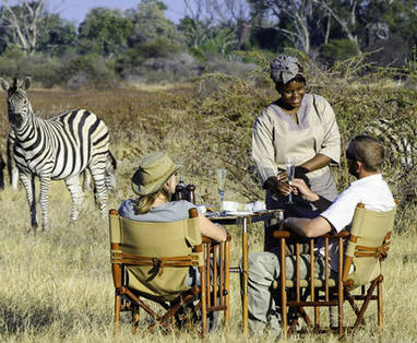 Botswana | Moremi Game Reserve | Lunchen op een unieke locatie