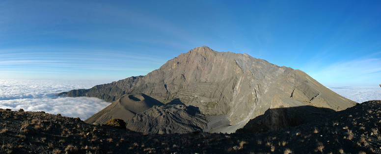 Mount Meru in Arusha NP in Tanzania