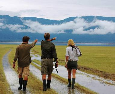 wandeling naar Lake Manyara