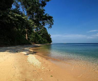 Strand van Gombe Stream NP, Lake Tanganyika