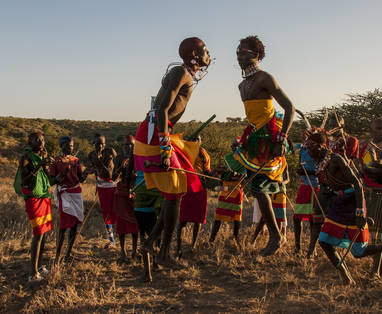 Samburu gemeenschap bij Sabuk Lodge in Kenia