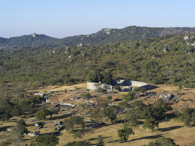 Great Zimbabwe Ruïnes in zuidoost Zimbabwe