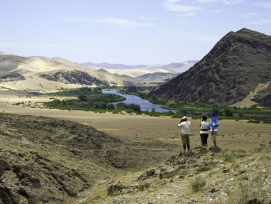 Hoanib rivier in noorden van Namibië
