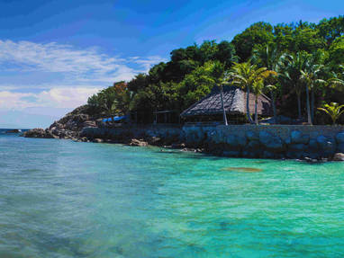 Vooraanzicht resort bij View Point Resort op Koh Tao, Thailand