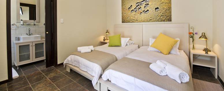 inrichting kamer Galton House in Namibië