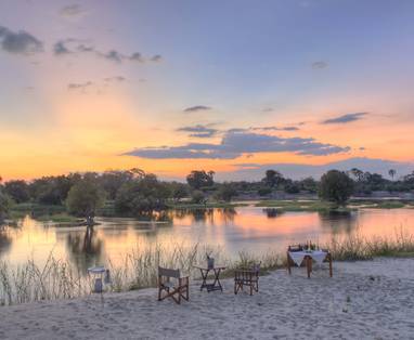 bijzondere lunch bij The River Club in Zambia