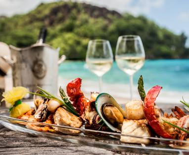 Luxe lunch op het strand