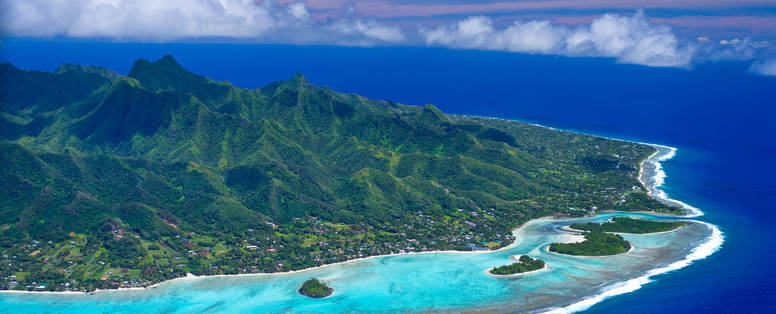 Luchtfoto van Rarotonga