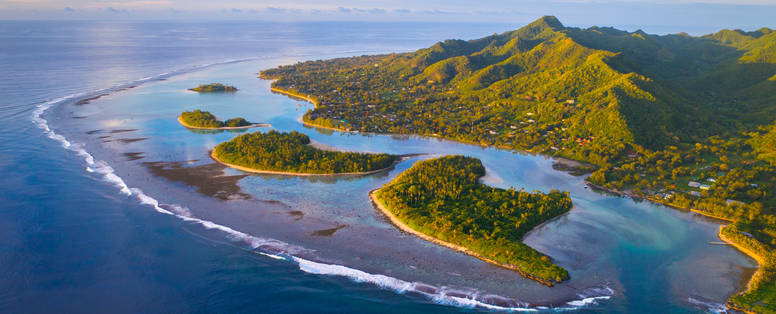 Luchtfoto van Rarotonga