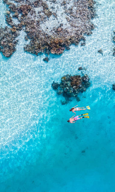 Snorkeling around Aitutaki