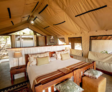 deluxe tent bij The Hide in Zimbabwe
