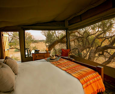 kamer dove's nest bij The Hide in Zimbabwe