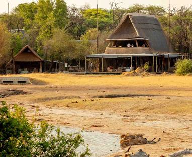 de lodge bij The Hide in Zimbabwe