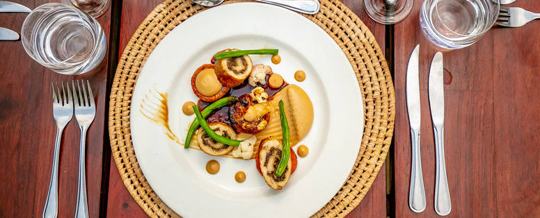 diner bij The Hide in Zimbabwe