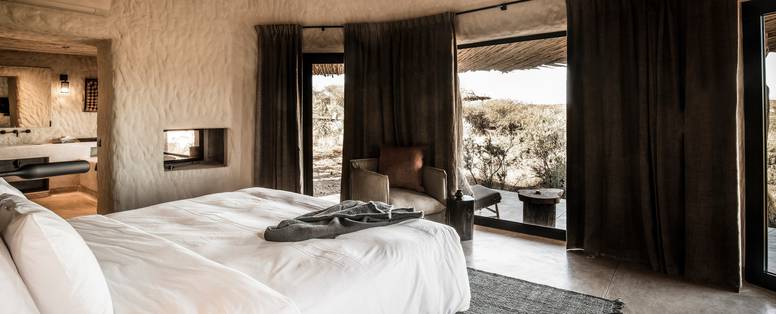 slaapkamer bij Omaanda in Namibië