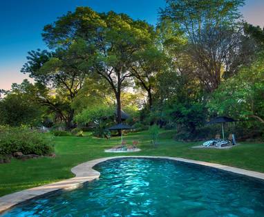 Zwembad bij Stanley & Livingstone in Zimbabwe