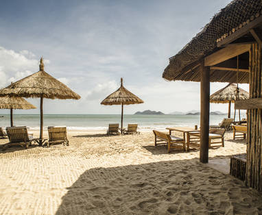 Privé strand bij Bai San Ho in Vietnam