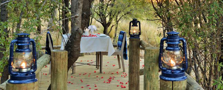 BAKWENA Lodge - diner in een privé setting