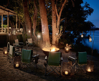 Victoria Falls River Lodge vuurplaats