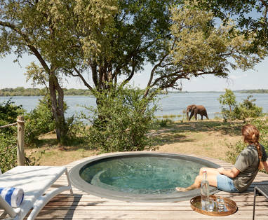 Victoria Falls River Lodge tented suites deck 2
