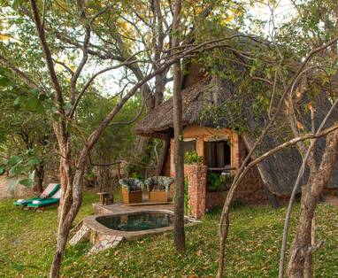 chalets bij Musango Safari Camp in Zimbabwe