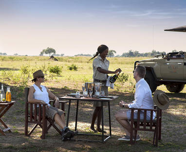 luxe tijdens safari bij Nyamatusi Camp, Mana Pools NP in Zimbabwe