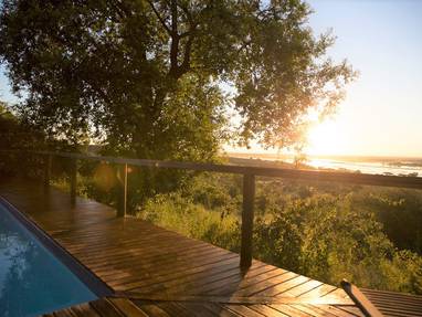 zonsondergang bij chobe elephant camp