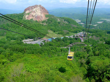 Kabelbaan naar de top van Mount Usu op Hokkaido
