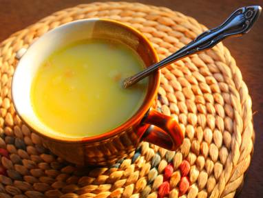 Soep van lokale verse producten op Hokkaido