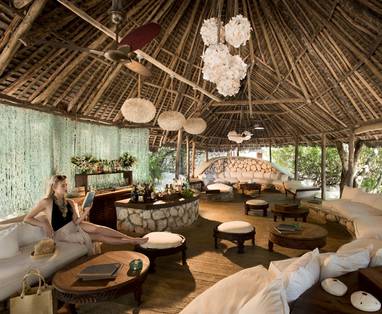 De bar in Mnemba Island Lodge