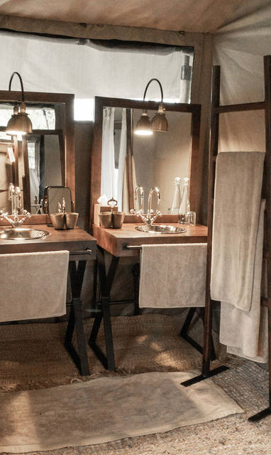 Badkamer in tentsuite