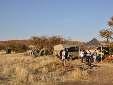 Safari tenten  tijdens de privé safari in Namibië