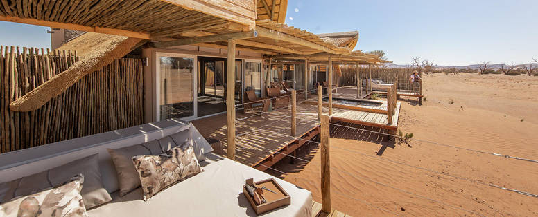 buitenaanzicht verblijven bij Little Kulala in Namibië