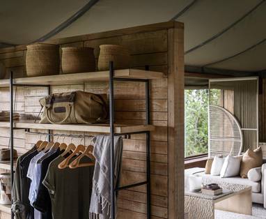 Kastdeel in suites bij Faru Faru lodge in Tanzania