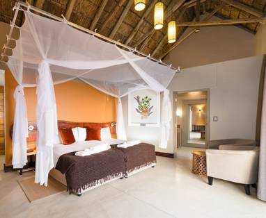 luxury slaapkamer bij Safarihoek in Namibië