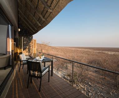 balkon bij Safarihoek in Namibië