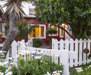 The nest ingang bij Villa Margherita in Namibië