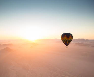 ballonvlucht bij Sossusvlei Desert lodge in Namibië