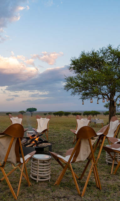 Singita Sabora Tented Camp kampvuur
