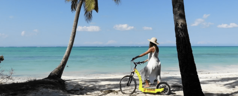 Verkennen op elektrische step bij Tulia Zanzibar
